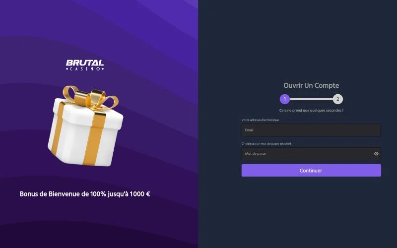 brutal casino inscription